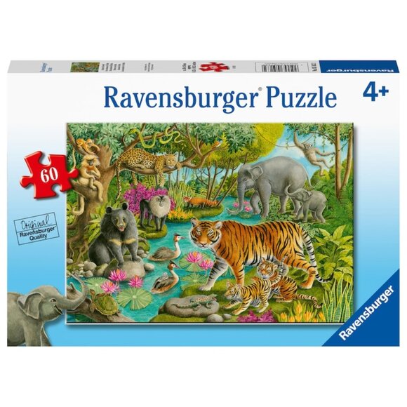 New sealed Ravensburger- 60 Piece Puzzle - Animals of India - Picture 1 of 16